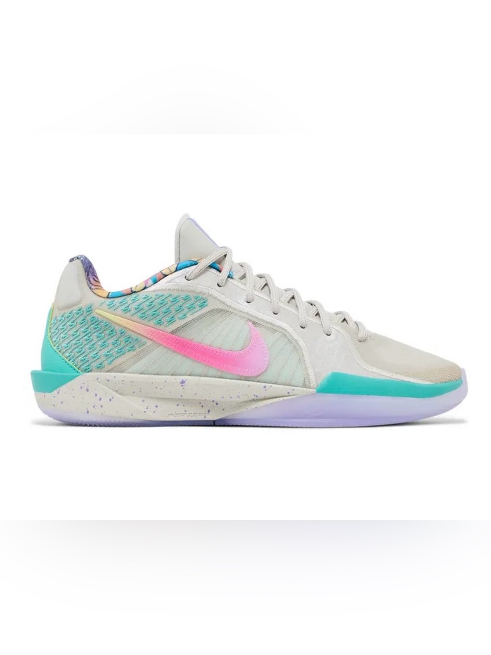 Nike Sabrina 2 Lily Basketball Shoes Gray Pink Teal Size 19.5 NWOT